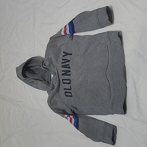💥5/$25 Old Navy Boys 4T Gray Long Sleeve Hooded Sweatshirt
